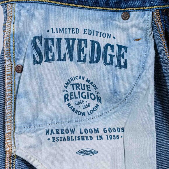True Religion Limited Edition Selvedge Jeans Made in USA 33 x 32 - Picture 8 of 14